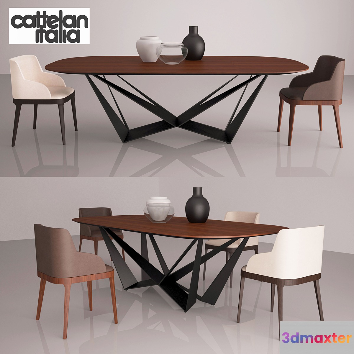 Cattelan Skorpio table and chair Magda 3D Max