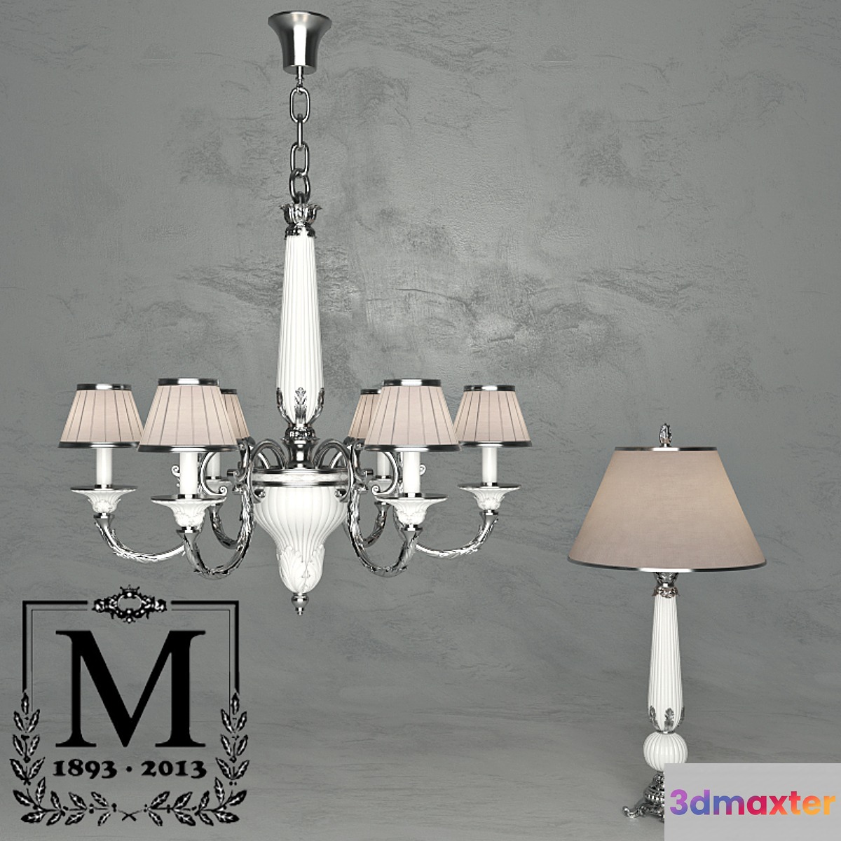 Set Mariner - a chandelier and table lamp 3D Max