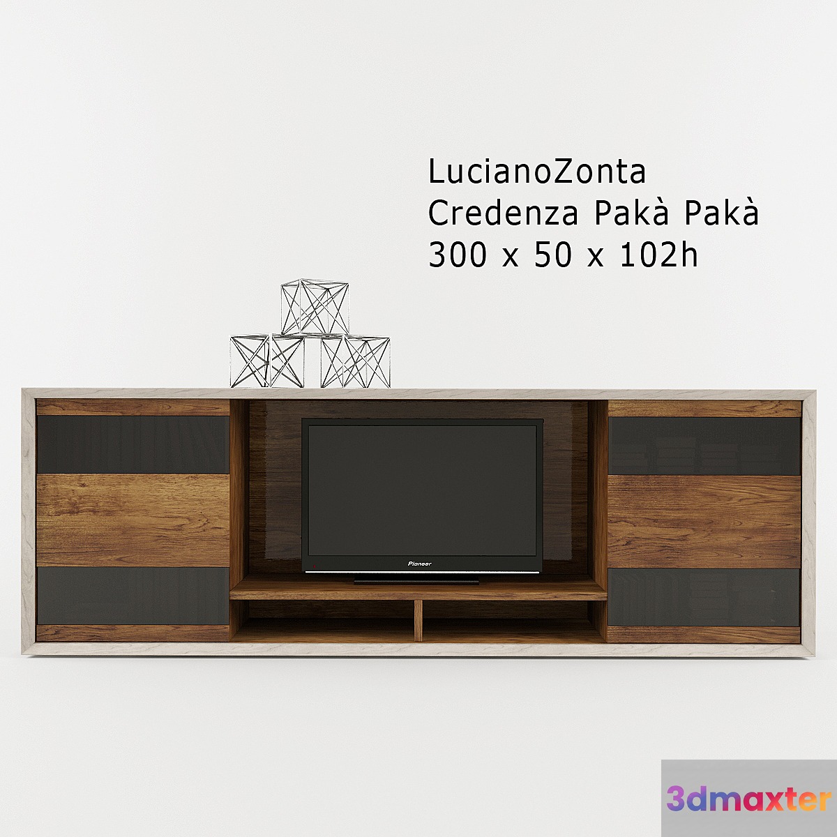 Wardrobe LucianoZonta TV books 3D Max