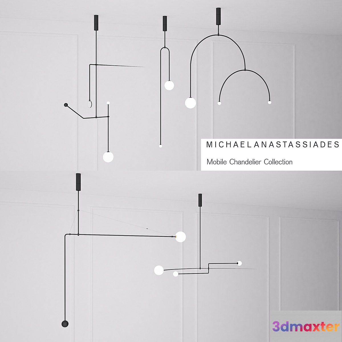 Collection of fixtures Mobile Chandelier Cillection 3D Max