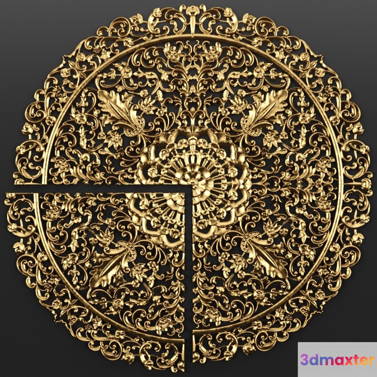 Socket thread pattern ceiling. 3D Max