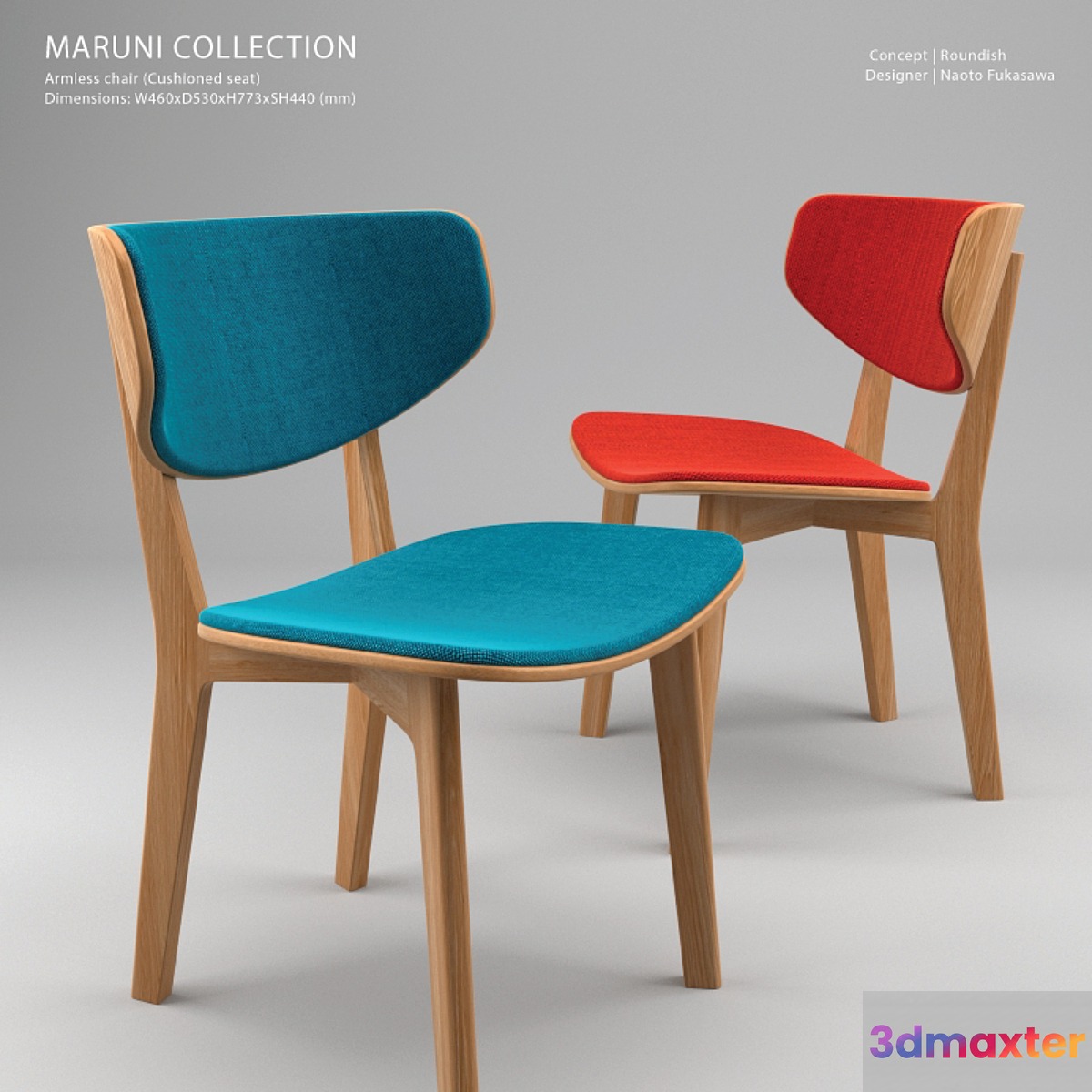 Maruni Armless Chair 3D Max