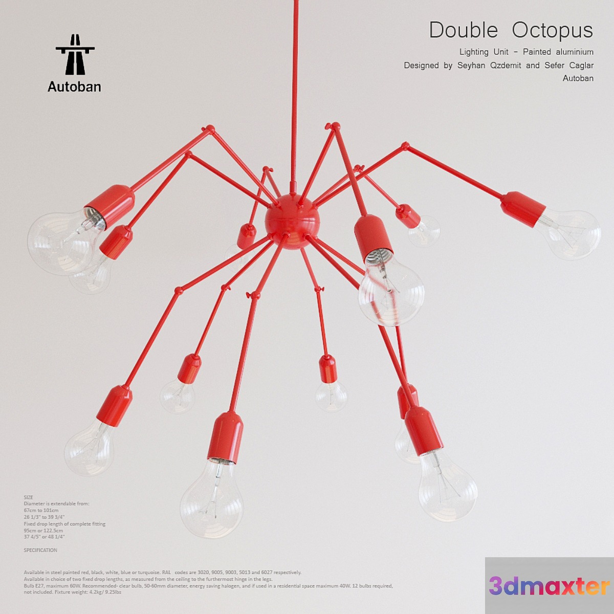 Double Octopus Autoban Lamp 3D Max