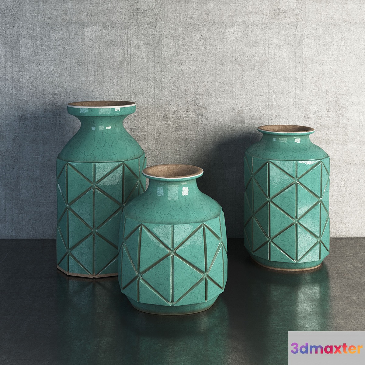 Avron Ceramic Vases 3D Max