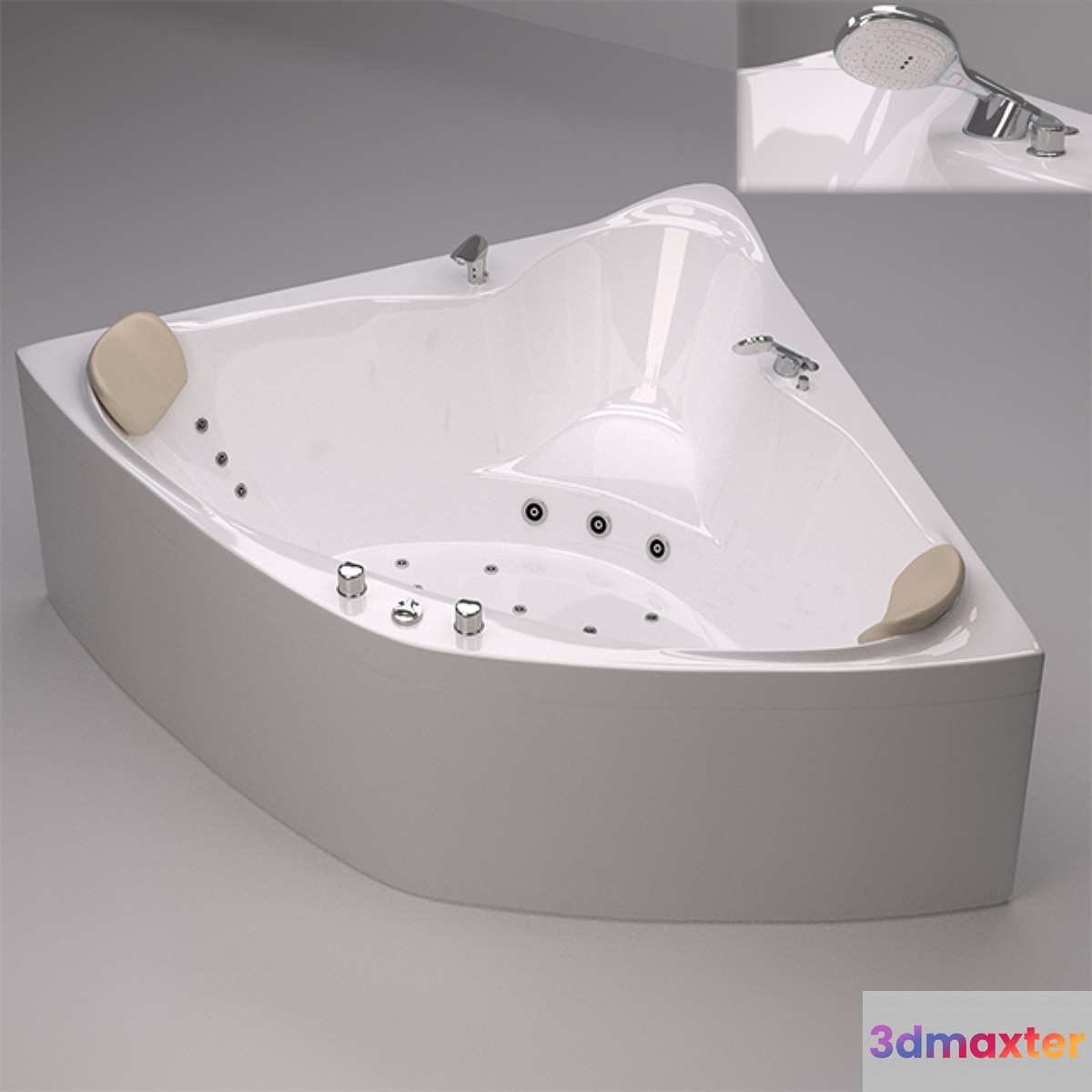 Corner bath Triton Troy 3D Max