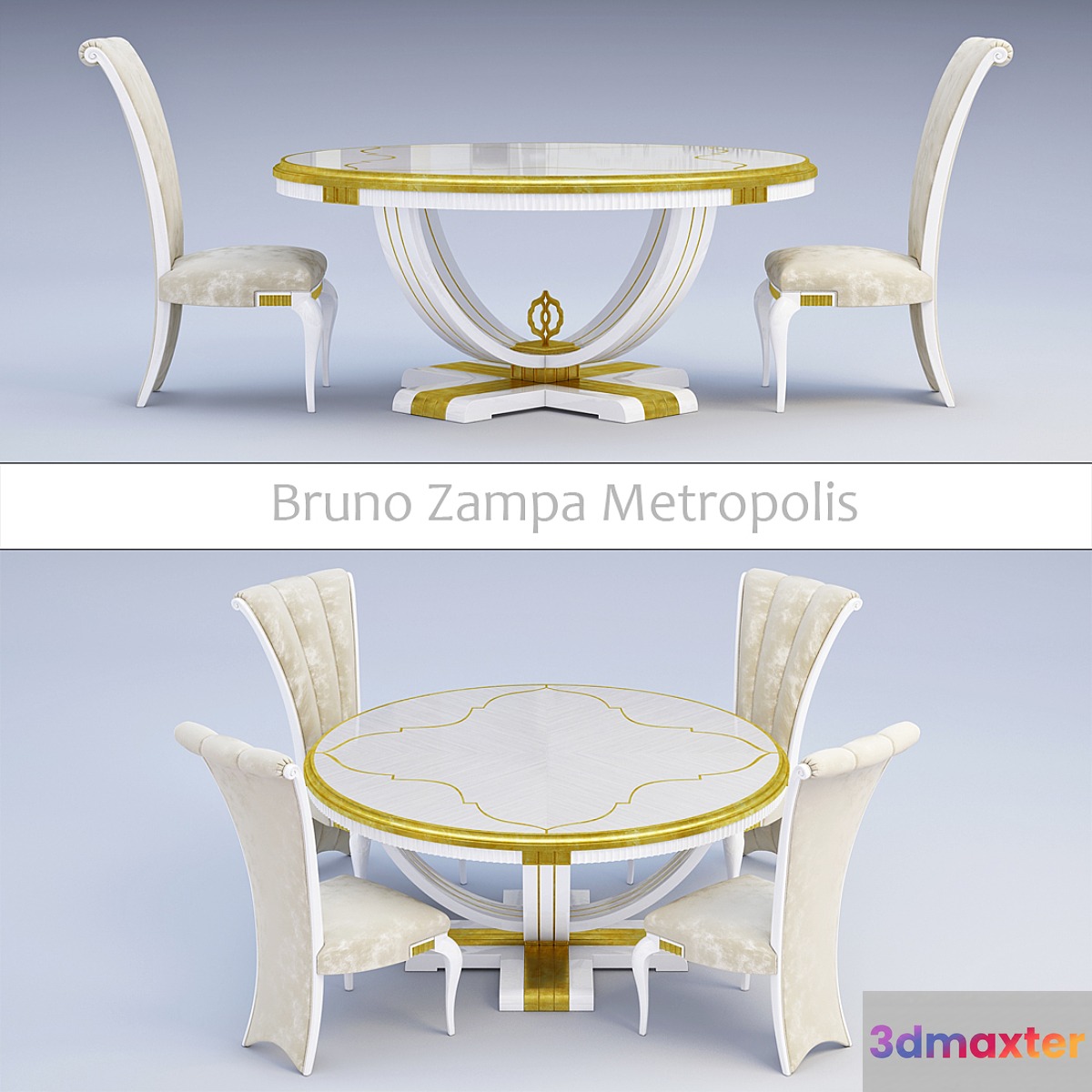 Round table Bruno Zampa - No.2 3D Max