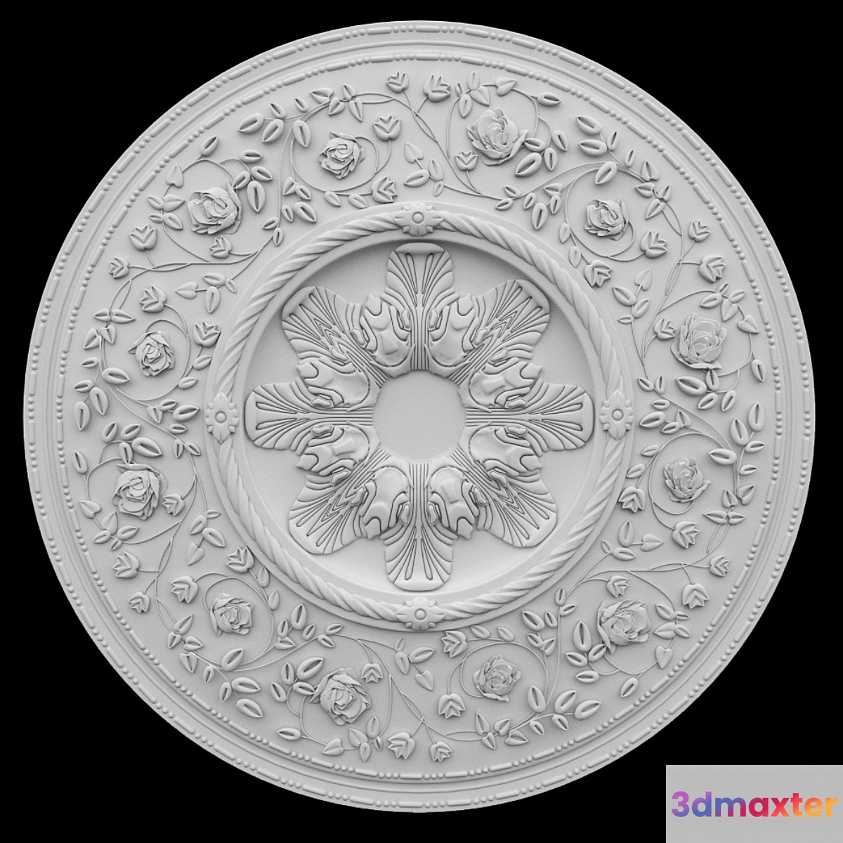 Rosette ceiling №4 3D Max