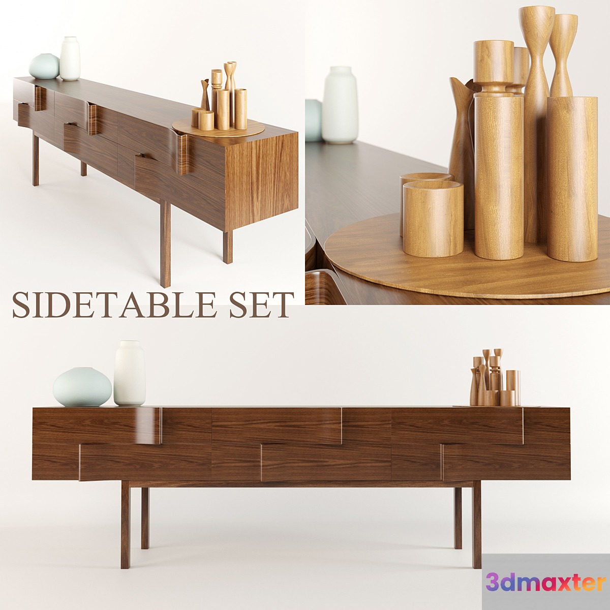 Side Table Set 3D Max