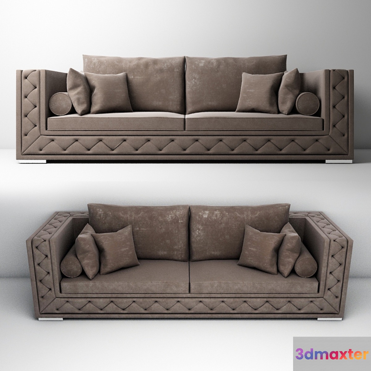 Velvet Sofa 3D Max