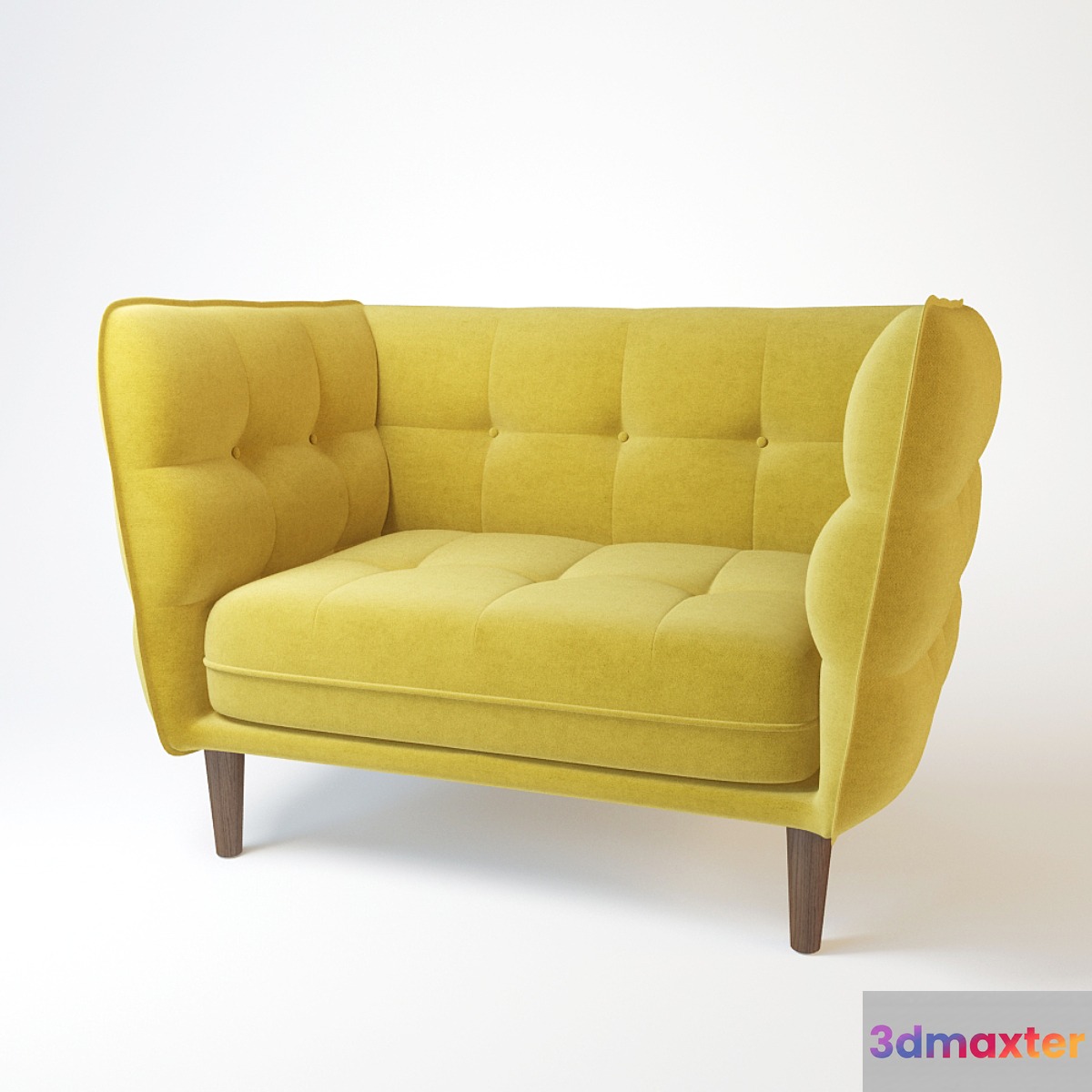 Avro Modern Yellow Fabric Chair