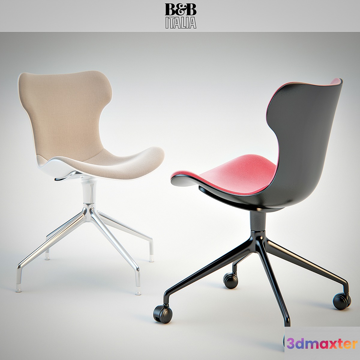 B&B Italia chair PAPILIO SHELL (SH3 SH4) 3D Max