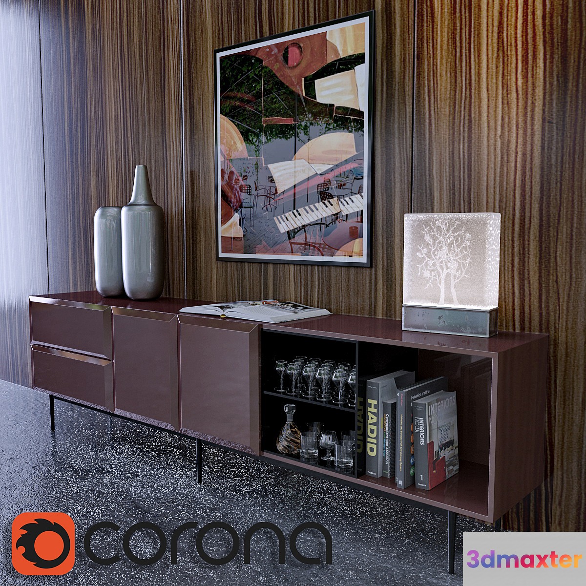 MINOTTI SPACE CONSOL 3D Max