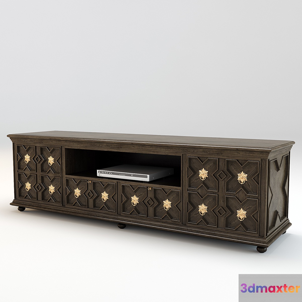 TV cabinet style Restoration Hardwear 3D Max