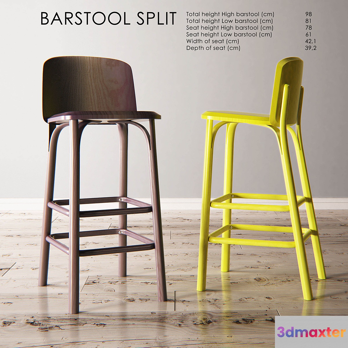 Barstool split - No.2 3D Max