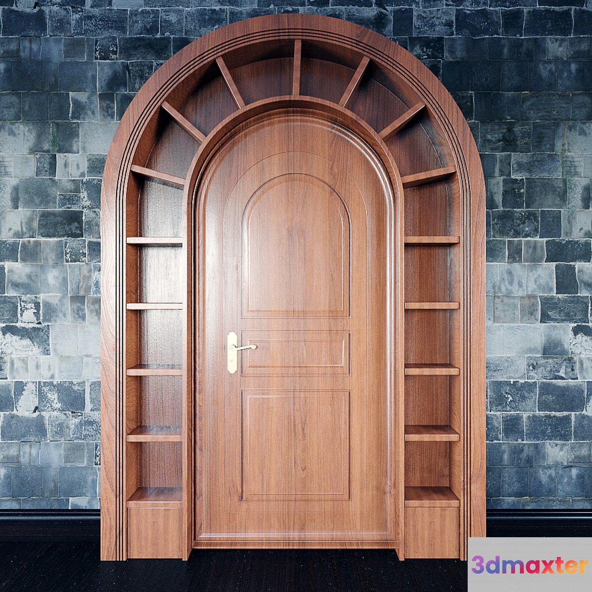 Wooden arched doorway