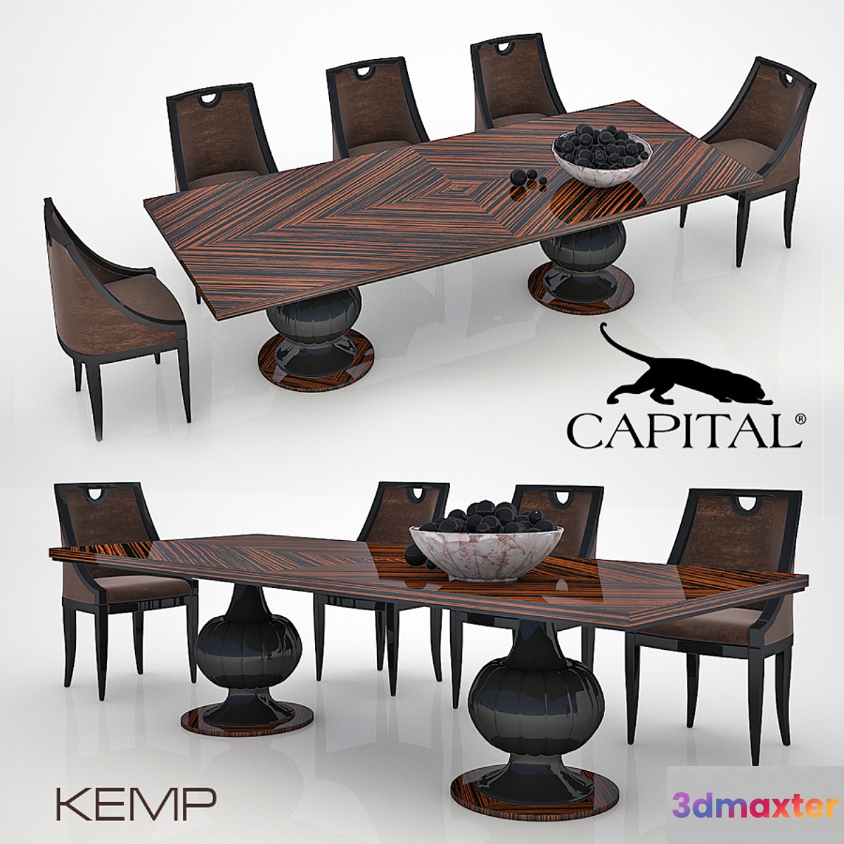 Table and chair Capital 3D Max