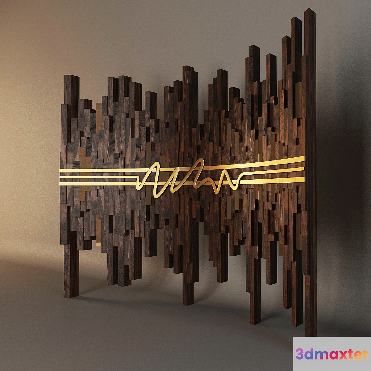 A wooden sculpture of the 