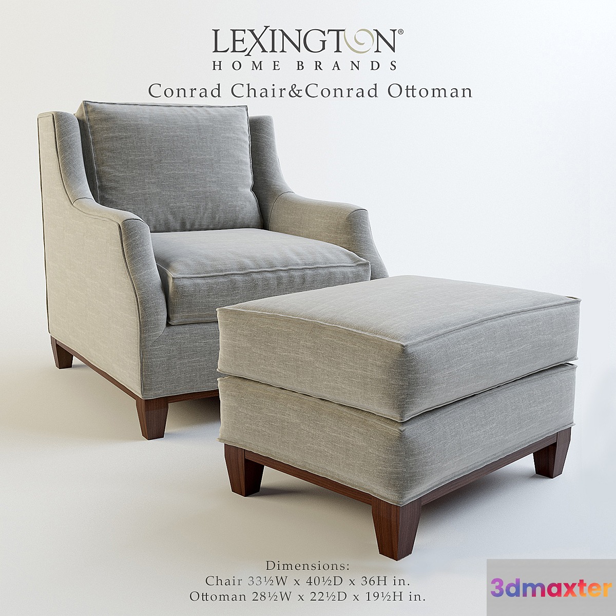 Lexington_Conrad Chair & Conrad Ottoman - No.2