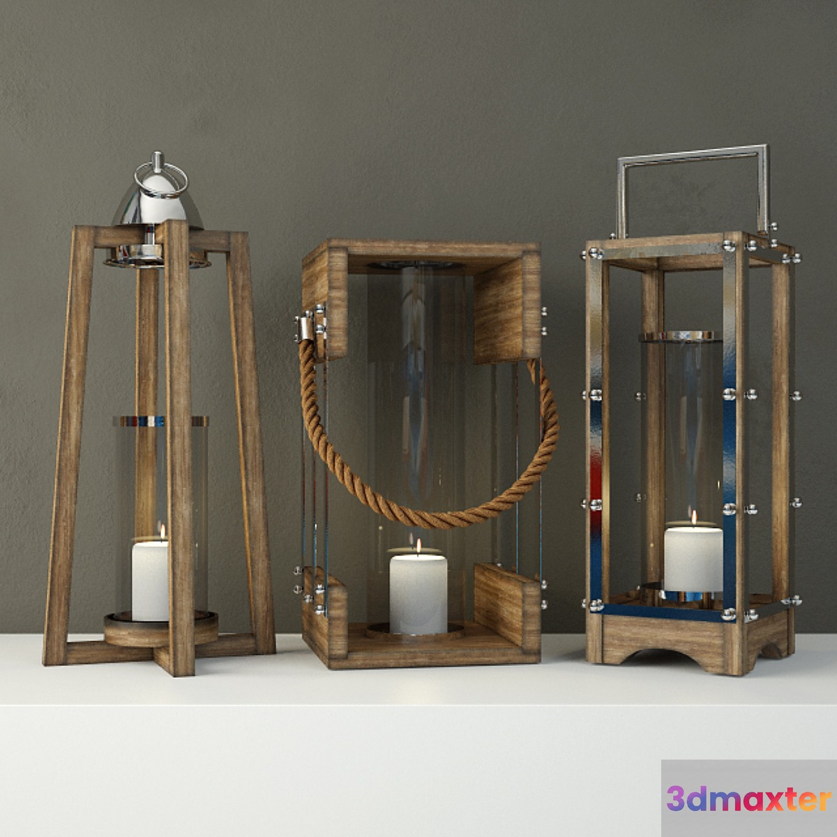 Tan Lanterns 3D Max