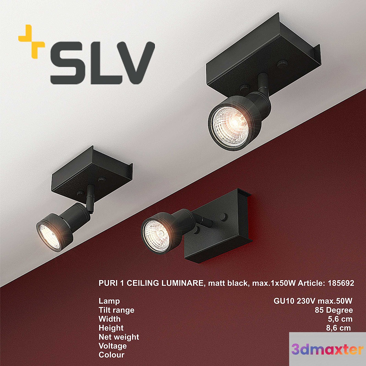 PURI 1 CEILING LUMINAIRE 3D Max