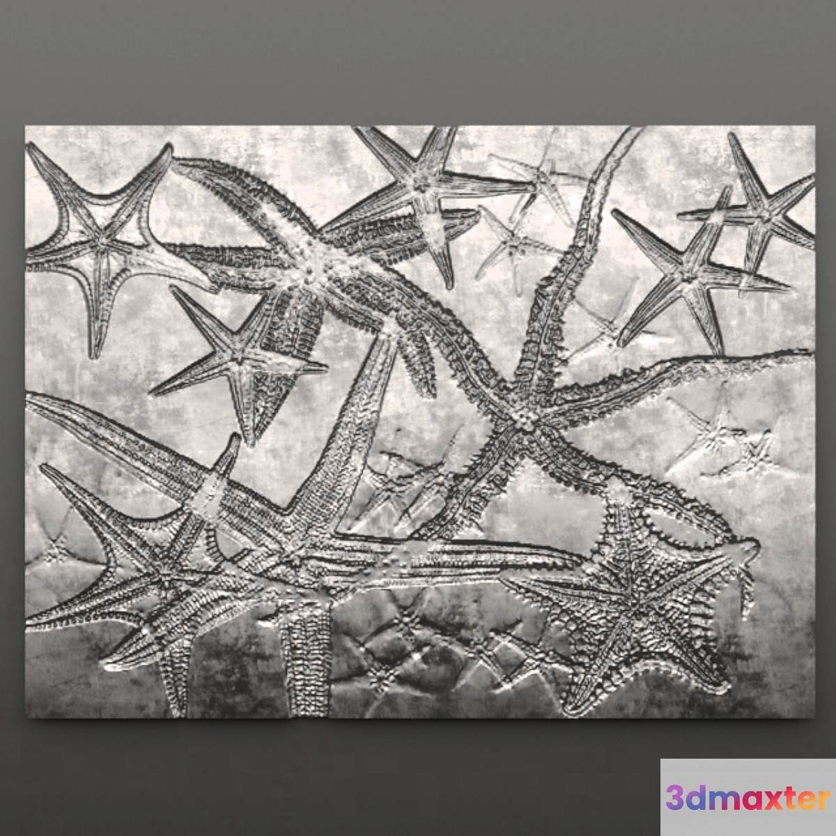 Decor for wall. Panel. Starfish 3D Max