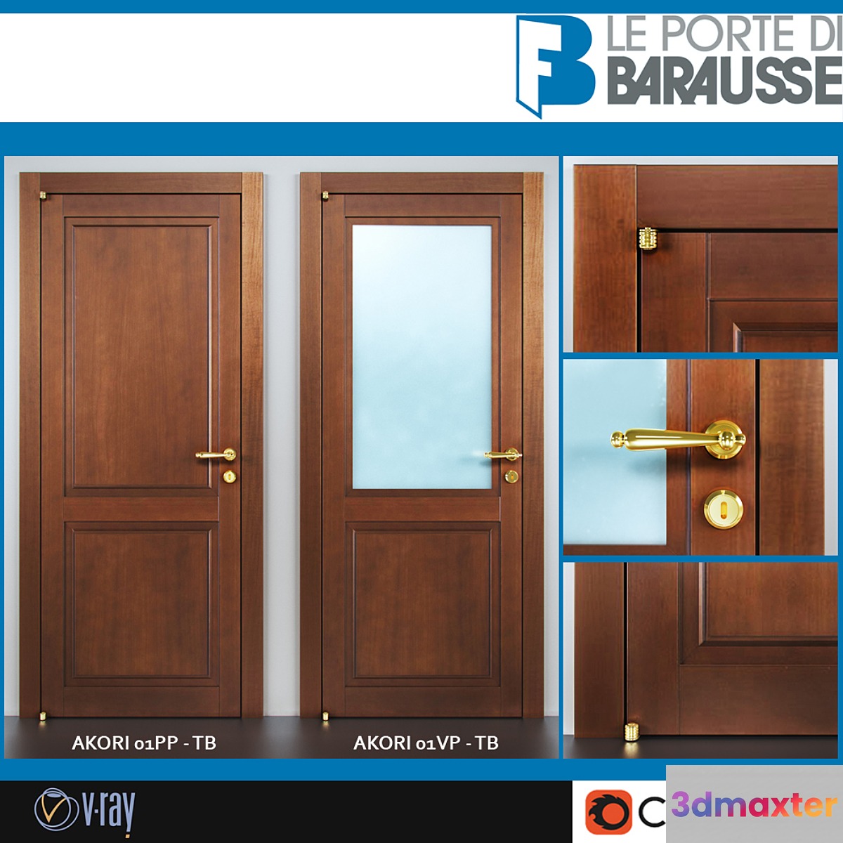 Barausse doors 3D Max