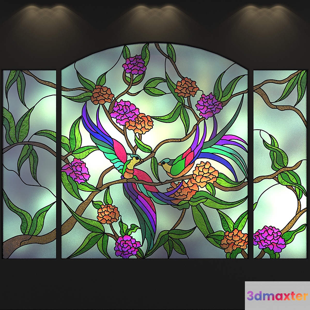 Stained BIRDS 3D Max