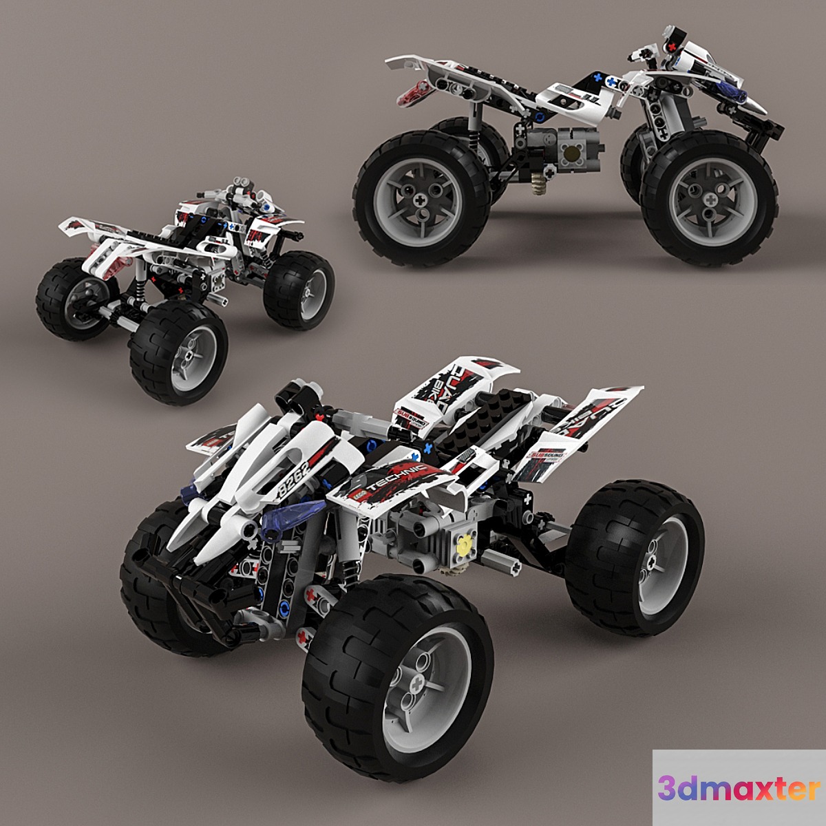 Lego Technic Quad-Bike 3D Max