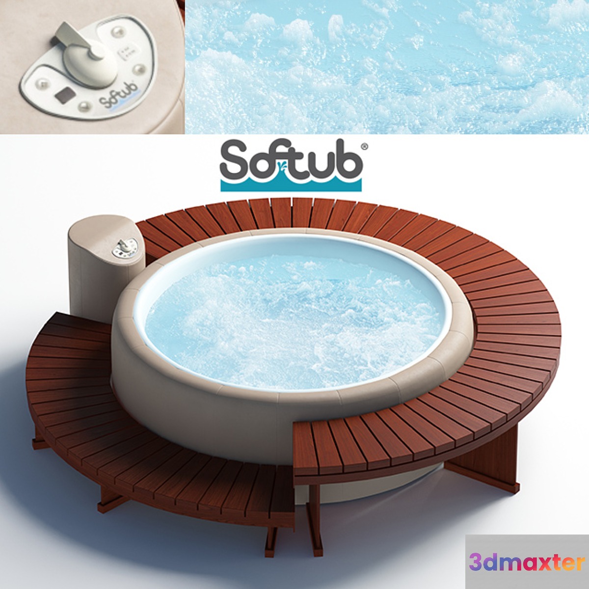Softub exterior jacuzzi
