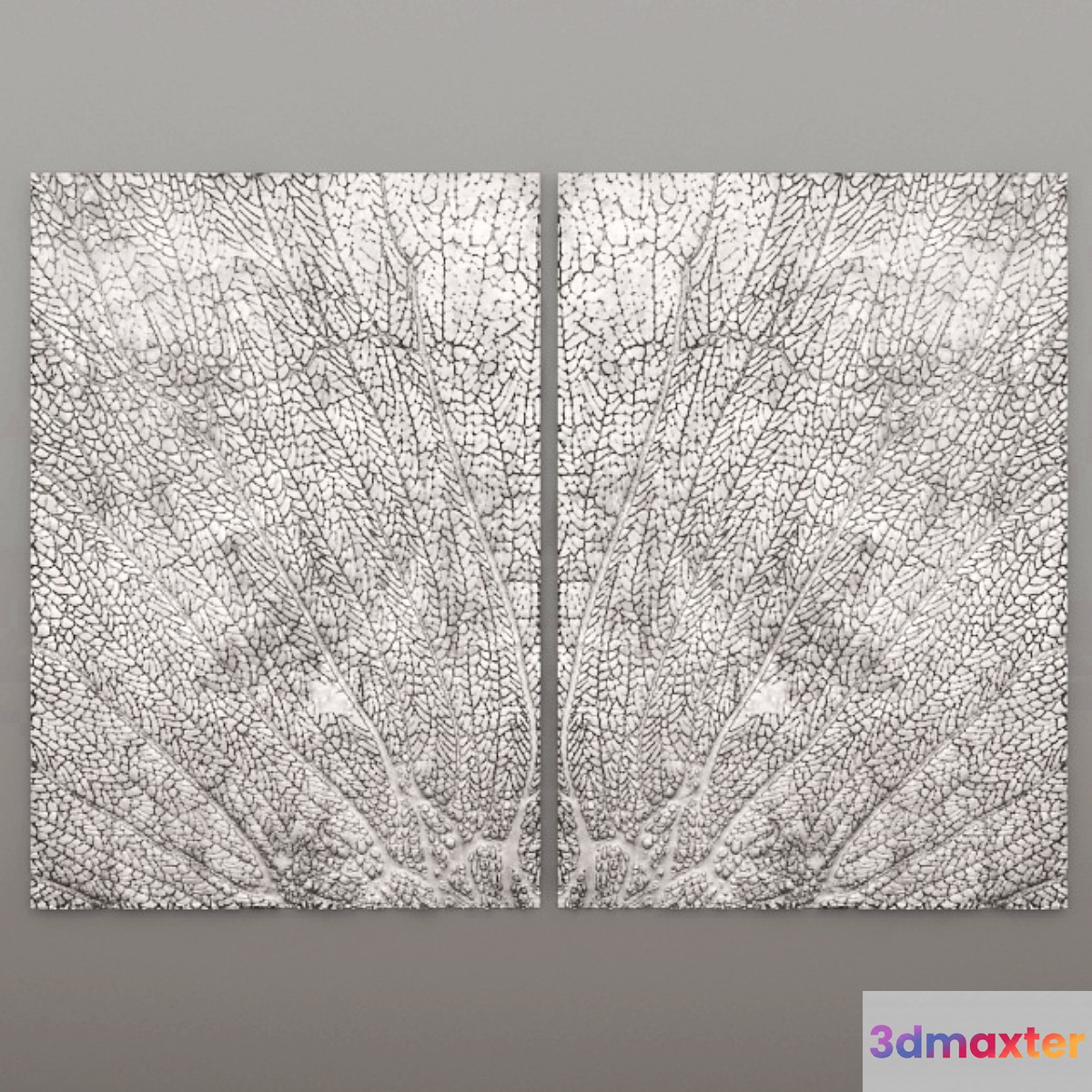 Decor for wall. Panel. Carving. 3D Max