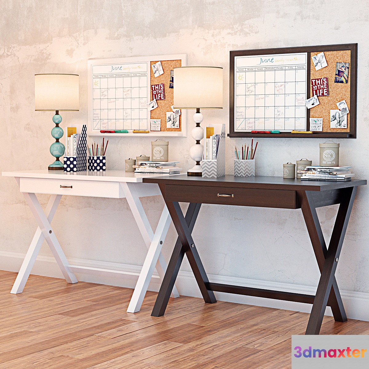 X Frame Desk PBTEEN 3D Max