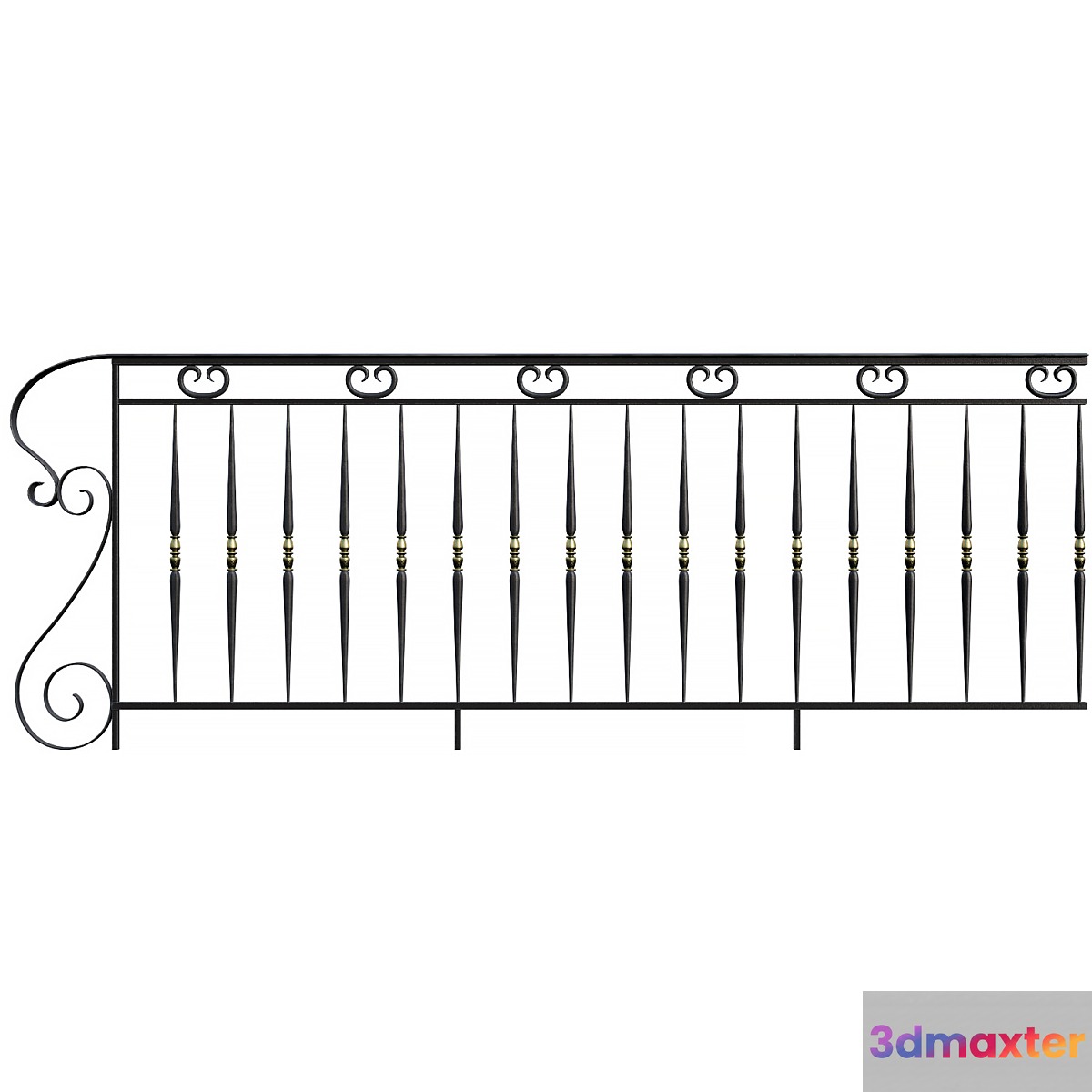 Rails forged 3D Max