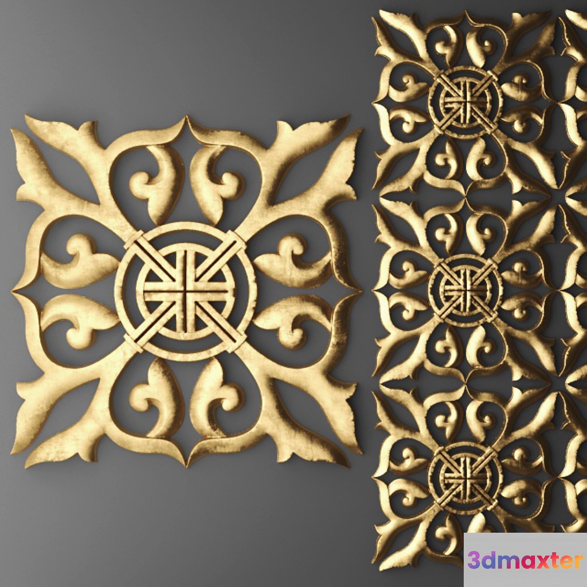 Rosette pattern carving. - No.2