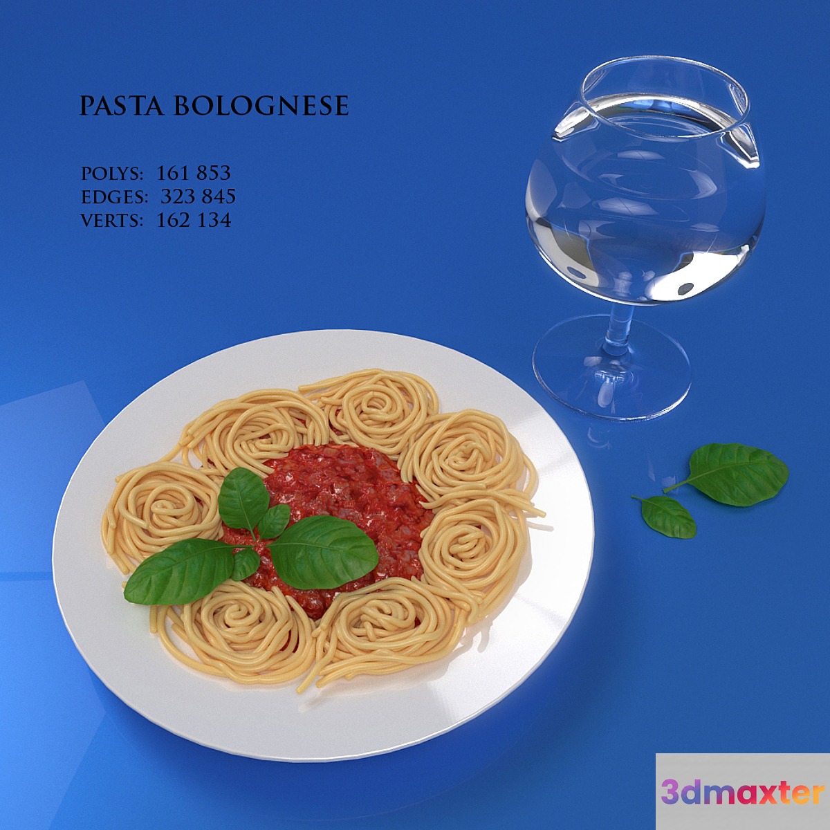 Pasta bolognese 3D Max