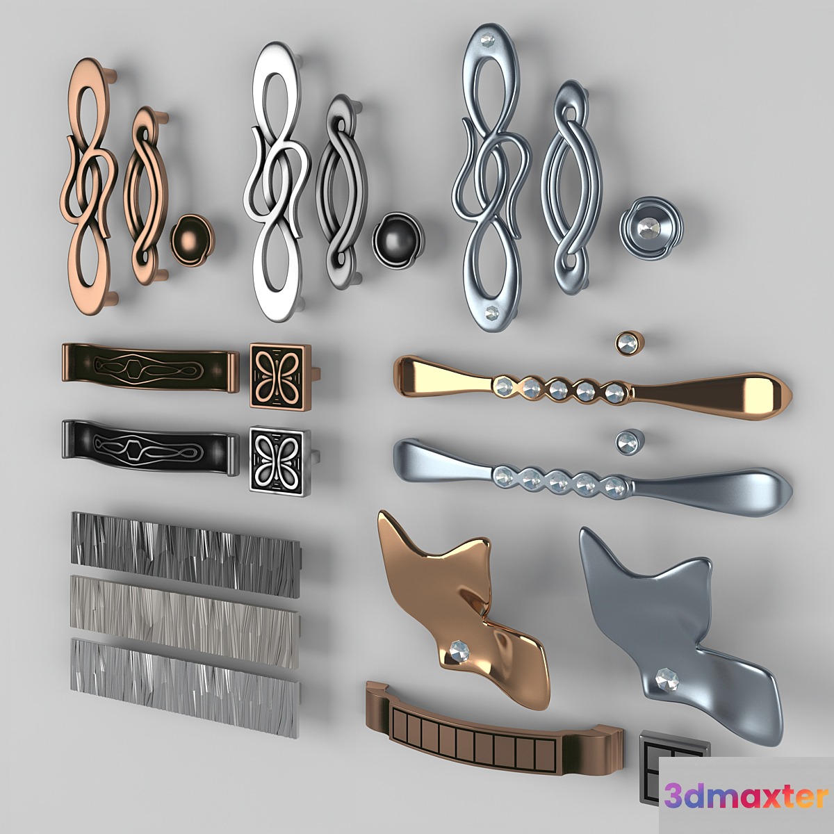 Furniture handles. Citterio Line 3D Max