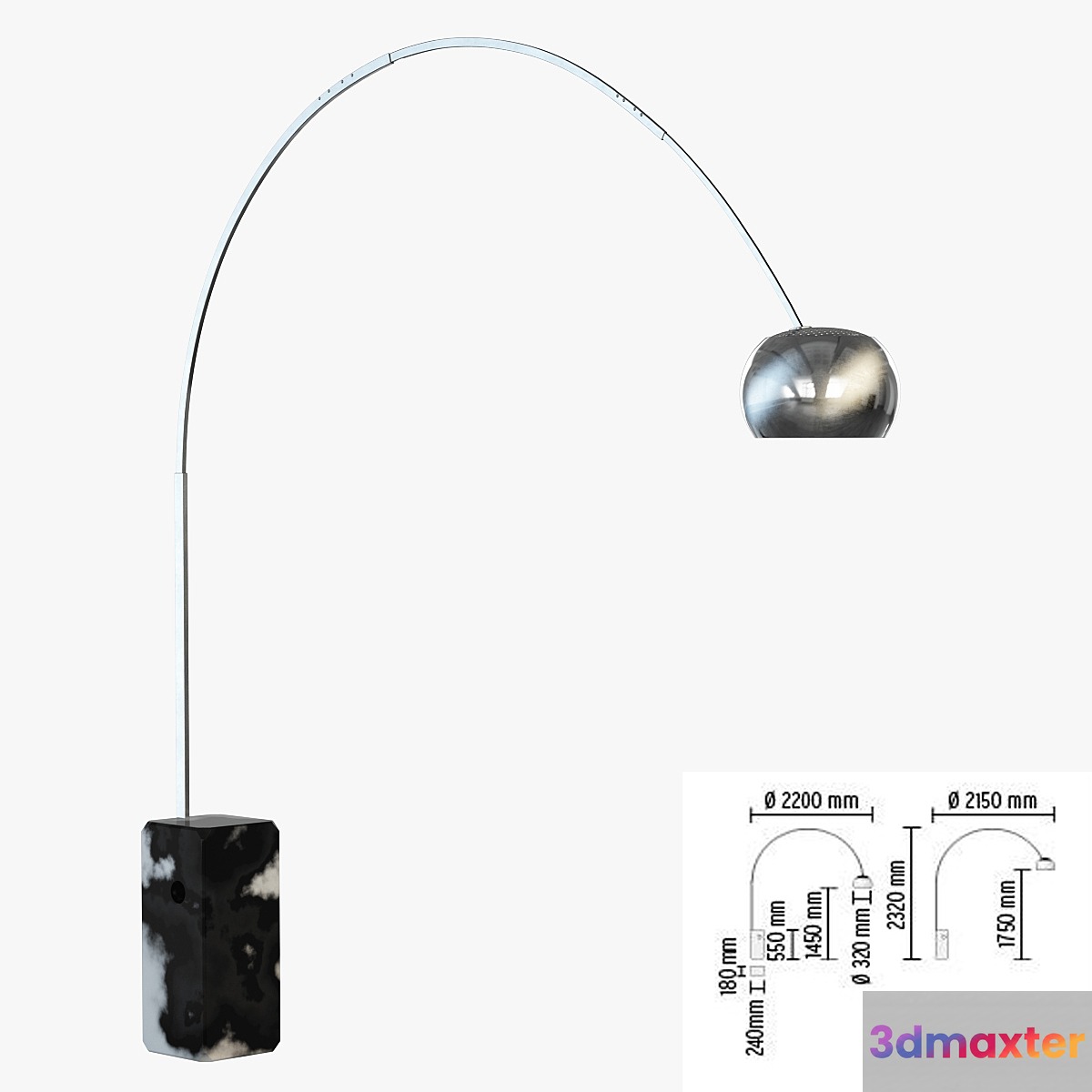 Floor lamp FLOS Arco 3D Max