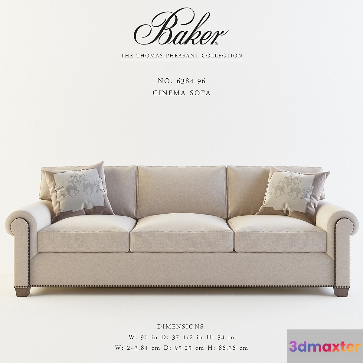 BAKER_CINEMA SOFA_No 6384-96 3D Max