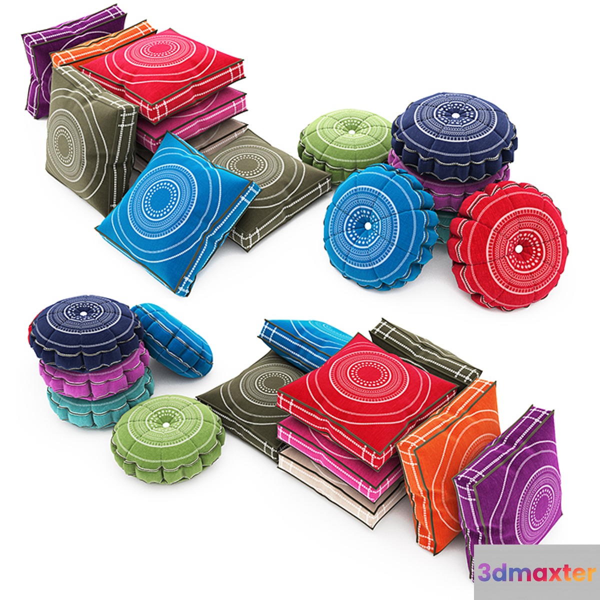 Pillows collection 78 3D Max