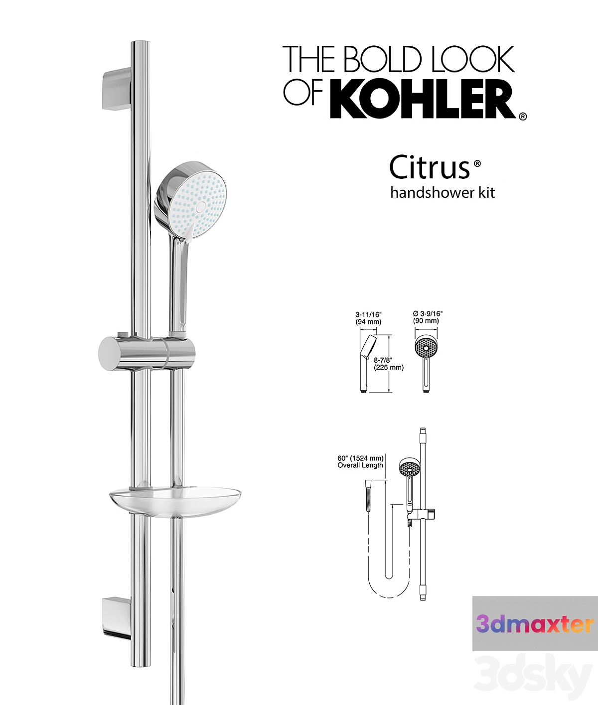 Kohler Citrus® handshower kit 3D Max