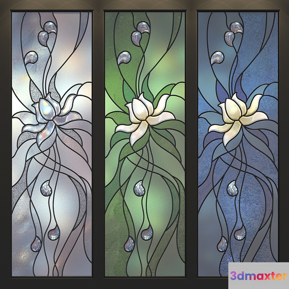 Stained Lotus 3D Max