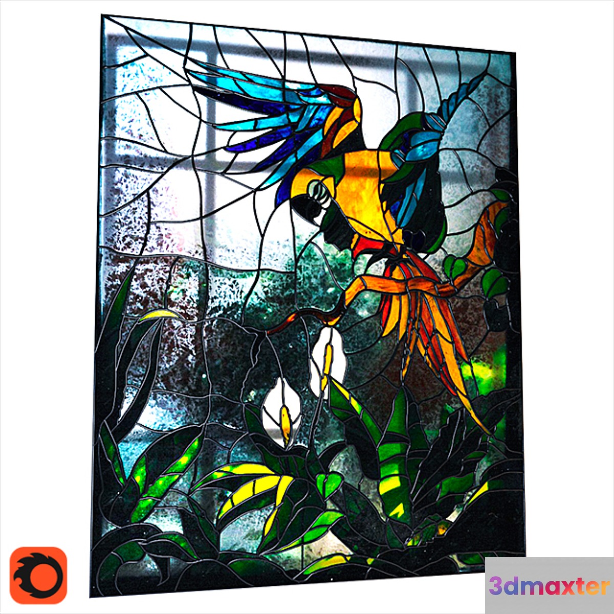 Glass Parrot _ Parrot Stained