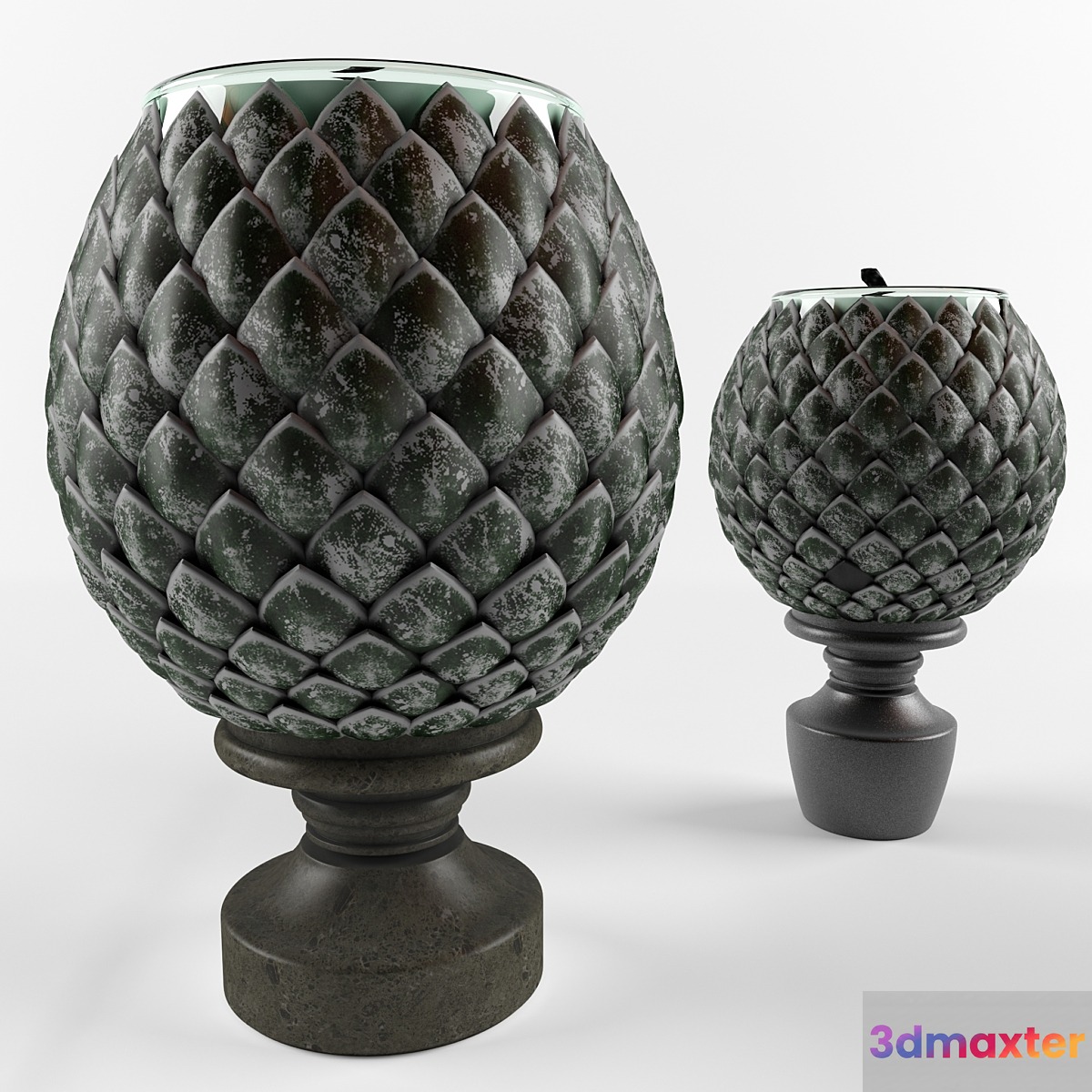 Candlestick in the form of decorative cones