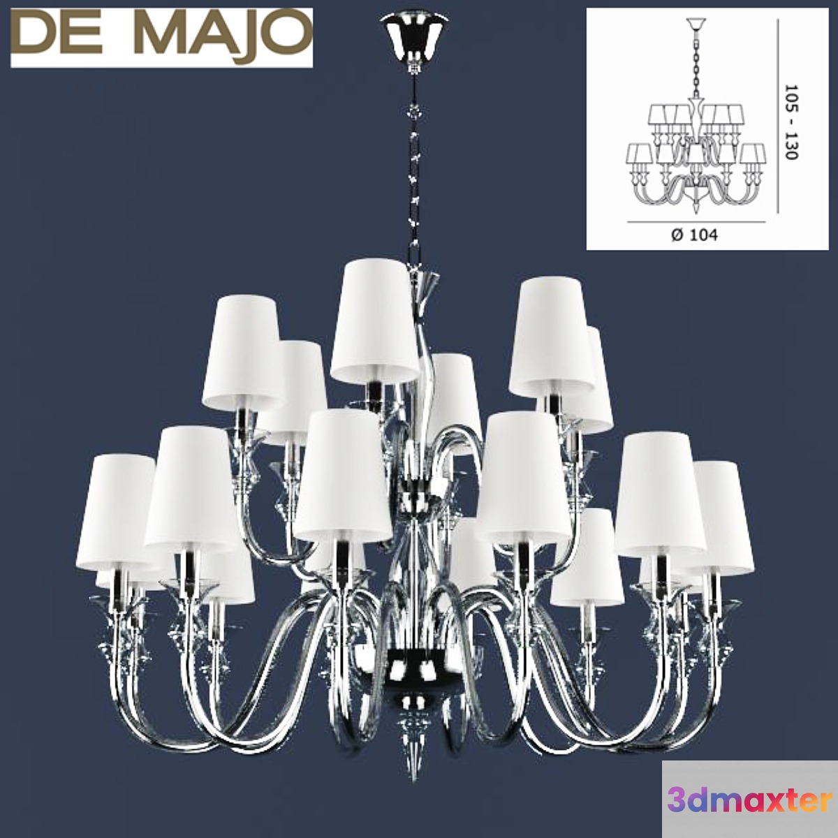 Chandelier De Majo 2599 K12 +6 SHADE