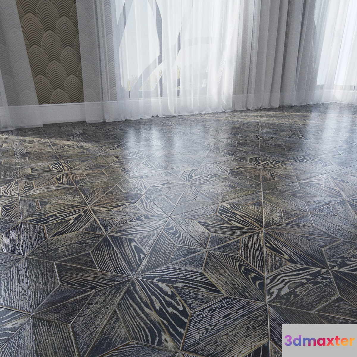 Modular massive parquet Romanovsky 3D Max