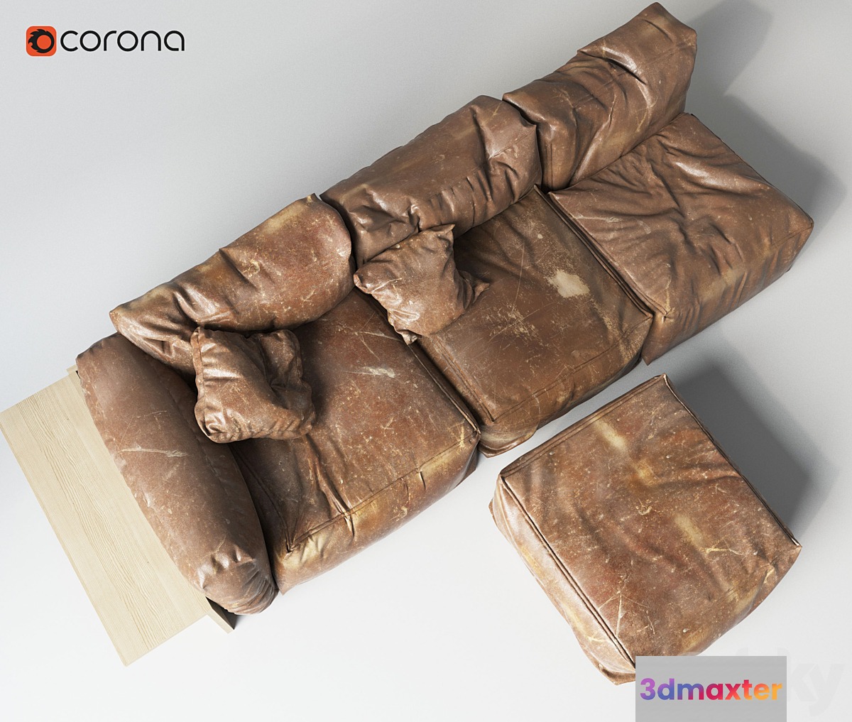 Old modular sofa 1 - No.2 3D Max