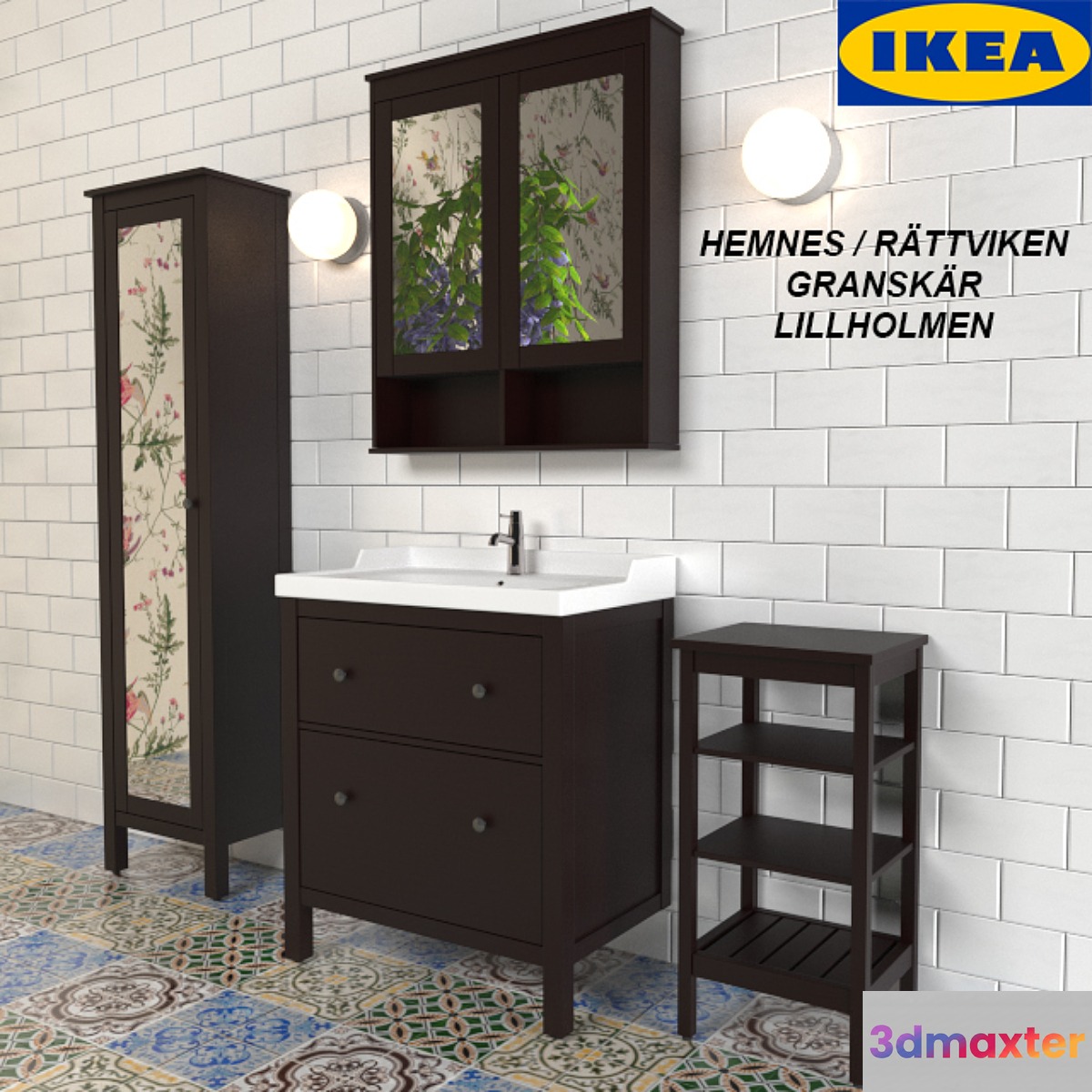 Set of bathroom furniture