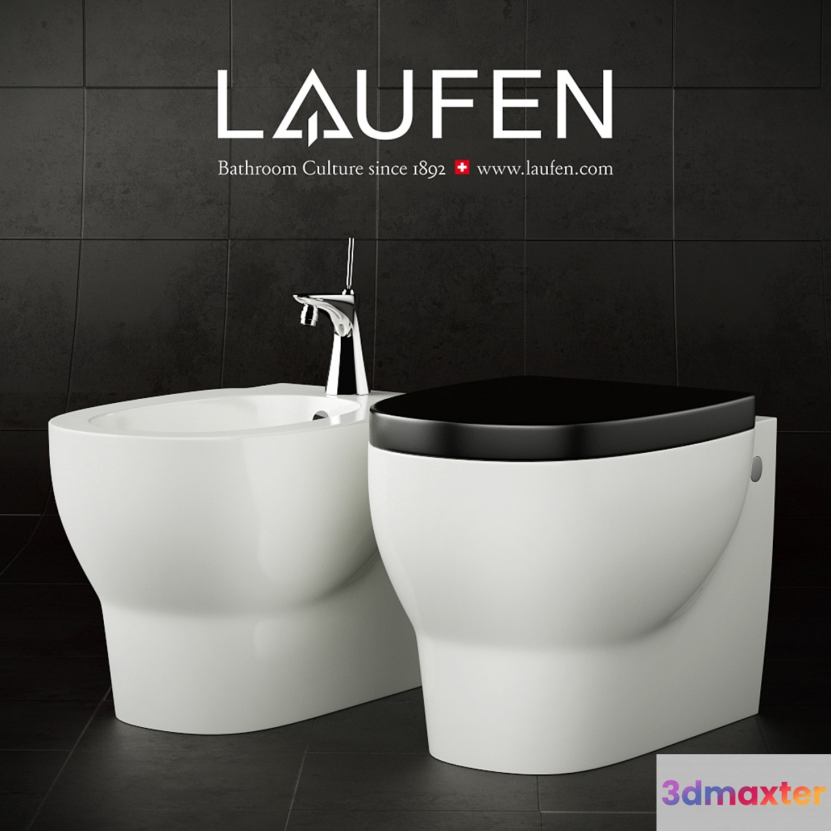 Suspended toilet and bidet Laufen Mimo 3D Max