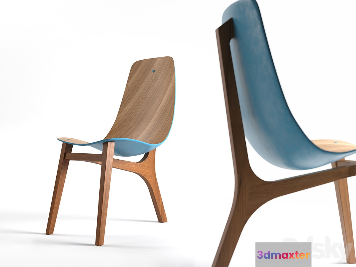 Baby blue chair by Paul Venaille 3D Max