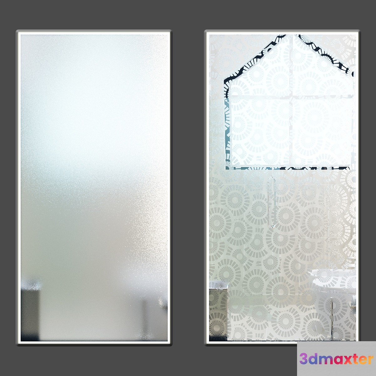 FROSTED GLASS 1-2 3D Max