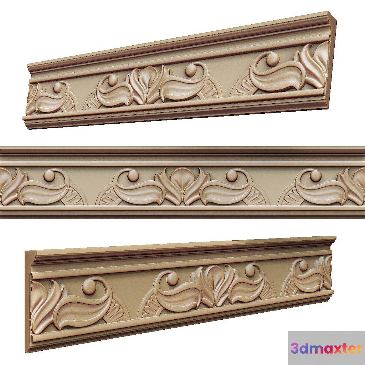 Cornice with ornament 3D Max